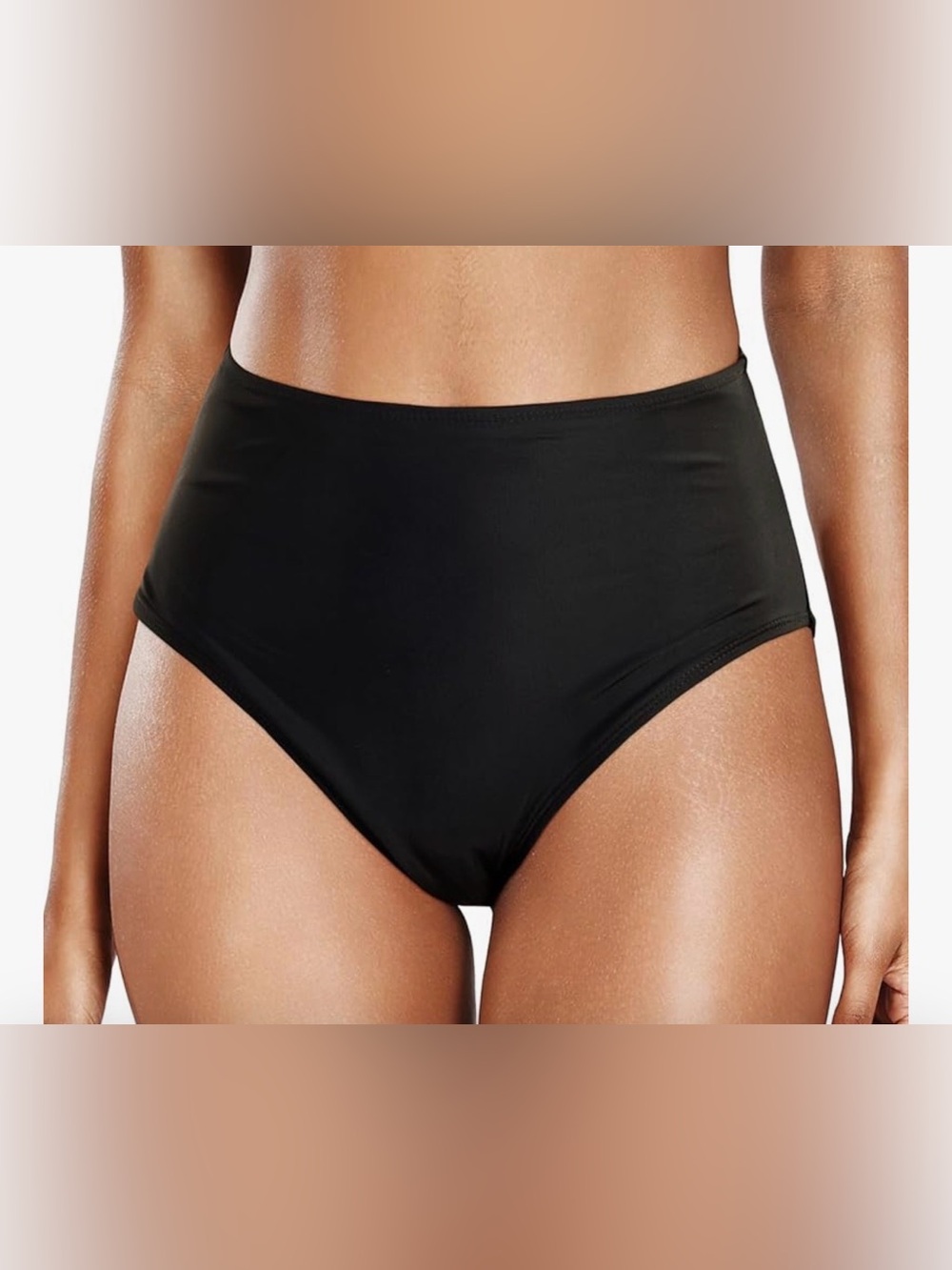 Tempt Me High-Waist Black Swim Brief size L